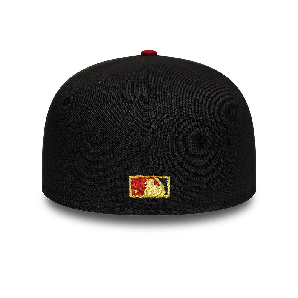 Pictured is this MLB Cooperstown Houston Astros 59FIFTY Fitted cap in black & red. 5