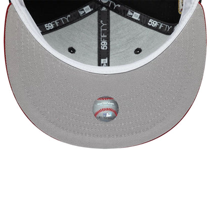 Pictured is this MLB Cooperstown Houston Astros 59FIFTY Fitted cap in black. 2