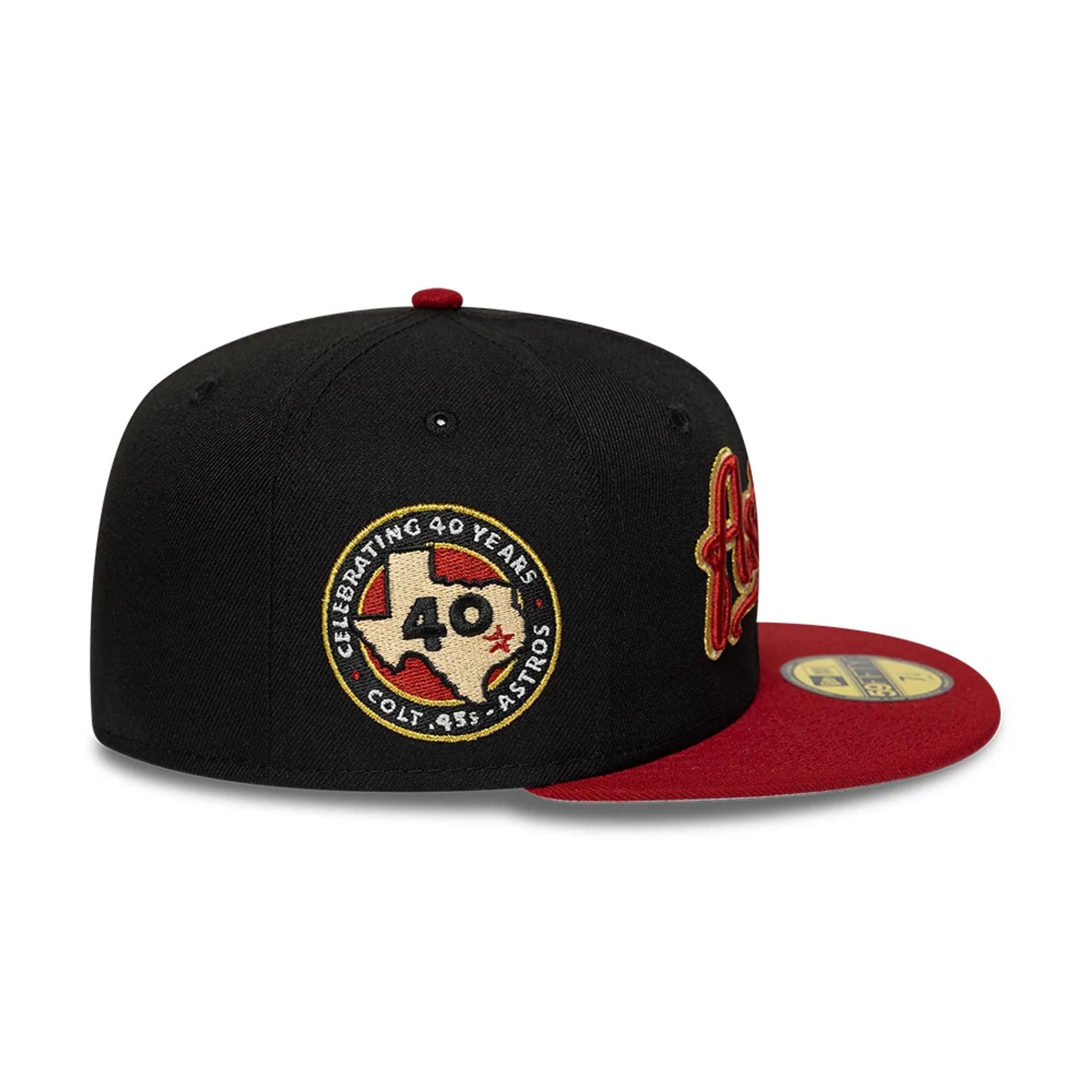 Pictured is this MLB Cooperstown Houston Astros 59FIFTY Fitted cap in black. 6