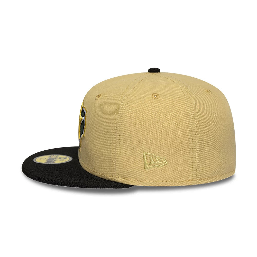 Pictured is this MLB Vegas Houston Astros 59FIFTY Fitted cap in gold & black. 7