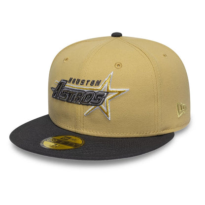 Pictured is this MLB Vegas Houston Astros 59FIFTY Fitted cap in gold. 4