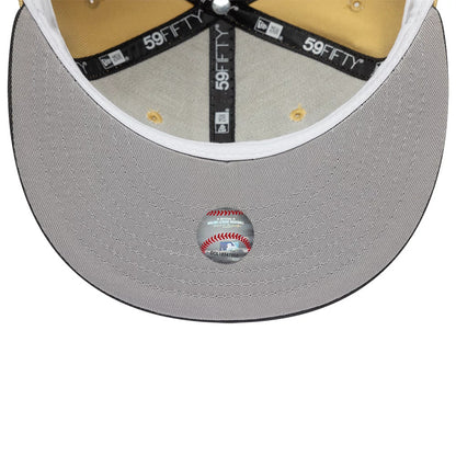 Pictured is this MLB Vegas Houston Astros 59FIFTY Fitted cap in gold. 2
