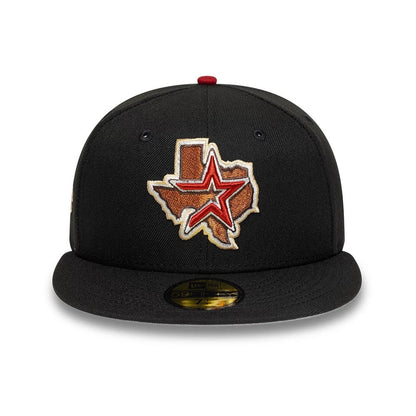 Pictured is this MLB Cooperstown Houston Astros 59FIFTY Fitted cap in black. 3