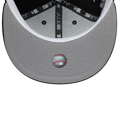 Pictured is this MLB Cooperstown Philadelphia Phillies 59FIFTY Fitted cap in black. 2