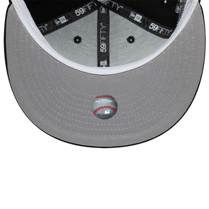 Pictured is this MLB Cooperstown Philadelphia Phillies 59FIFTY Fitted cap in black. 2