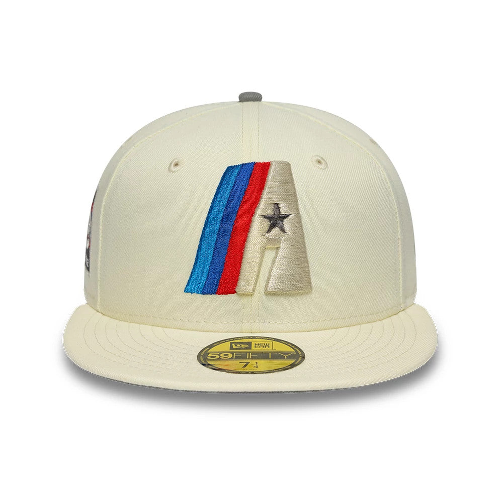 Pictured is this MLB Cooperstown Anniversary Houston Astros 59FIFTY Fitted cap in white. 3