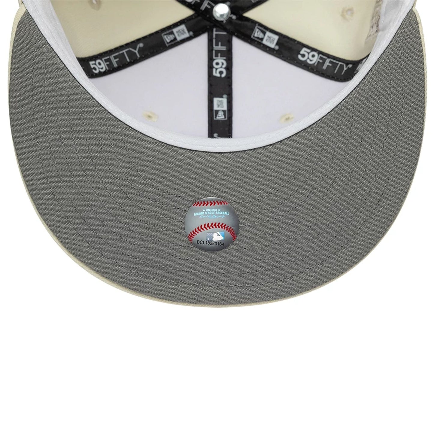 Pictured is this MLB Cooperstown Houston Astros 59FIFTY Fitted cap in white. 2