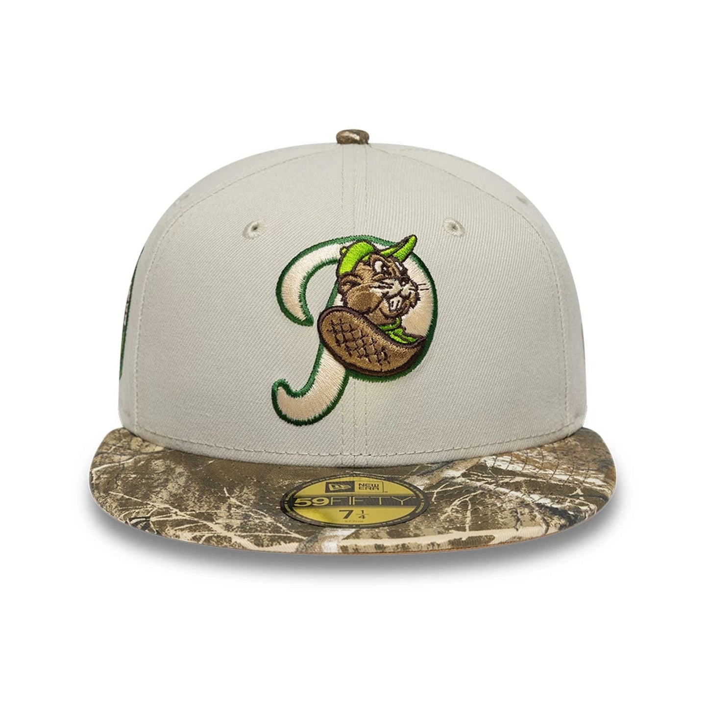 Pictured is this MiLB Hometown Portland Beavers 59FIFTY Fitted cap in beige. 3