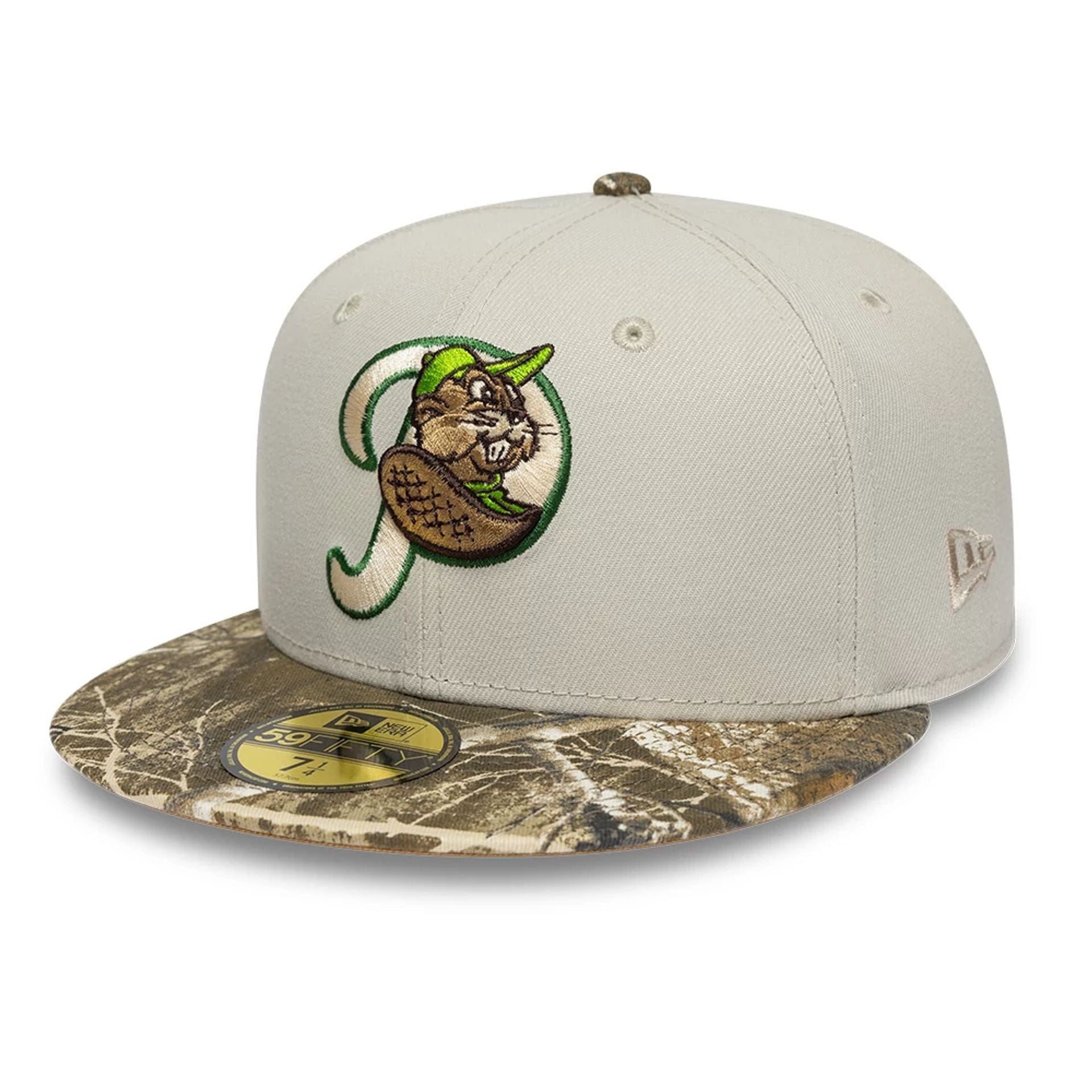 Pictured is this MiLB Hometown Portland Beavers 59FIFTY Fitted cap in beige. 4