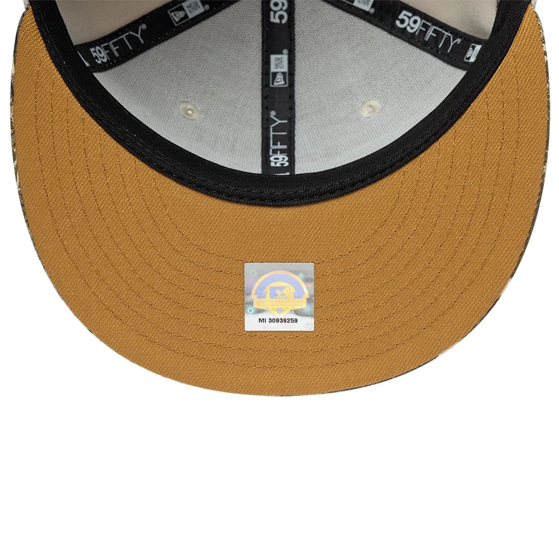 Pictured is this MiLB Hometown Gwinnett Stripers 59FIFTY Fitted cap in Beige. 2