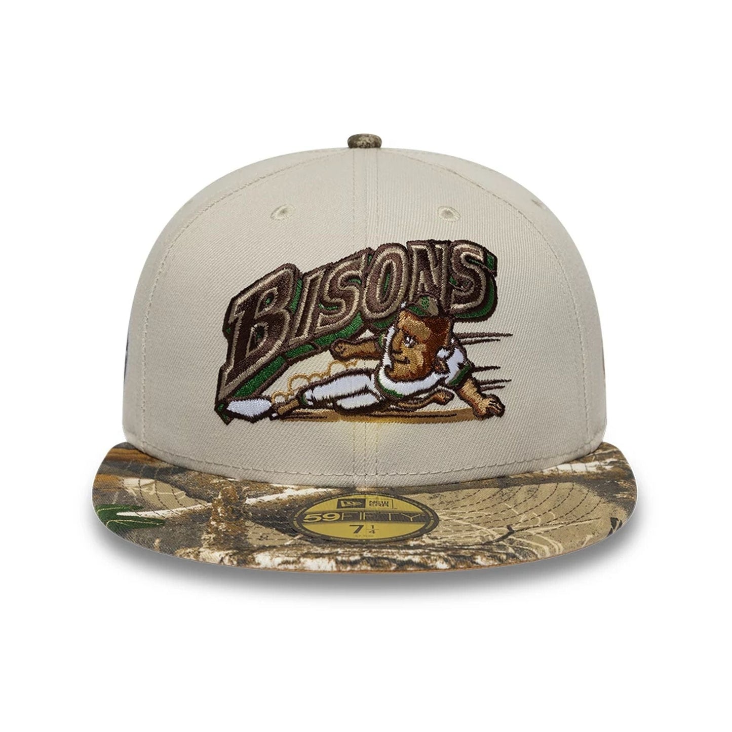 Pictured is this MiLB Hometown Buffalo Bisons 59FIFTY Fitted cap in Beige. 3