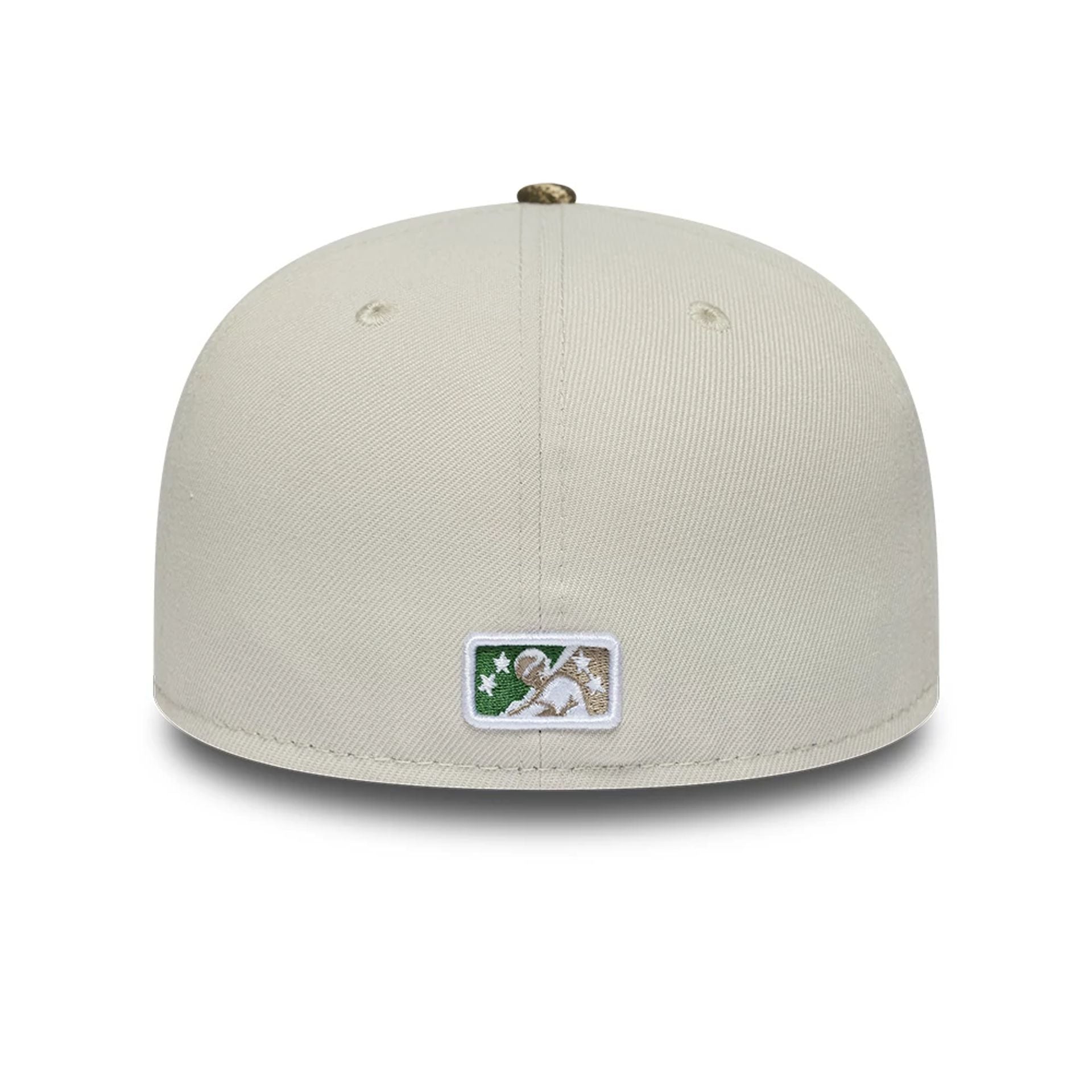 Pictured is this MiLB Hometown Buffalo Bisons 59FIFTY Fitted cap in Beige. 5