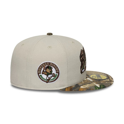 Pictured is this MiLB Hometown Buffalo Bisons 59FIFTY Fitted cap in Beige. 6