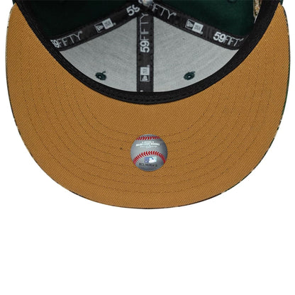 Pictured is this MLB Cooperstown Houston Astros 59FIFTY Fitted cap in dark green. 2