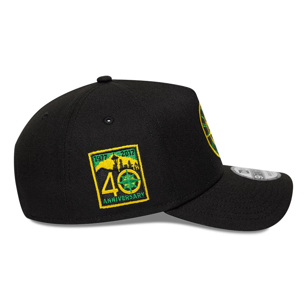 Pictured is this MLB Cooperstown Seattle Mariners 9FORTY A-Frame cap in black. 5