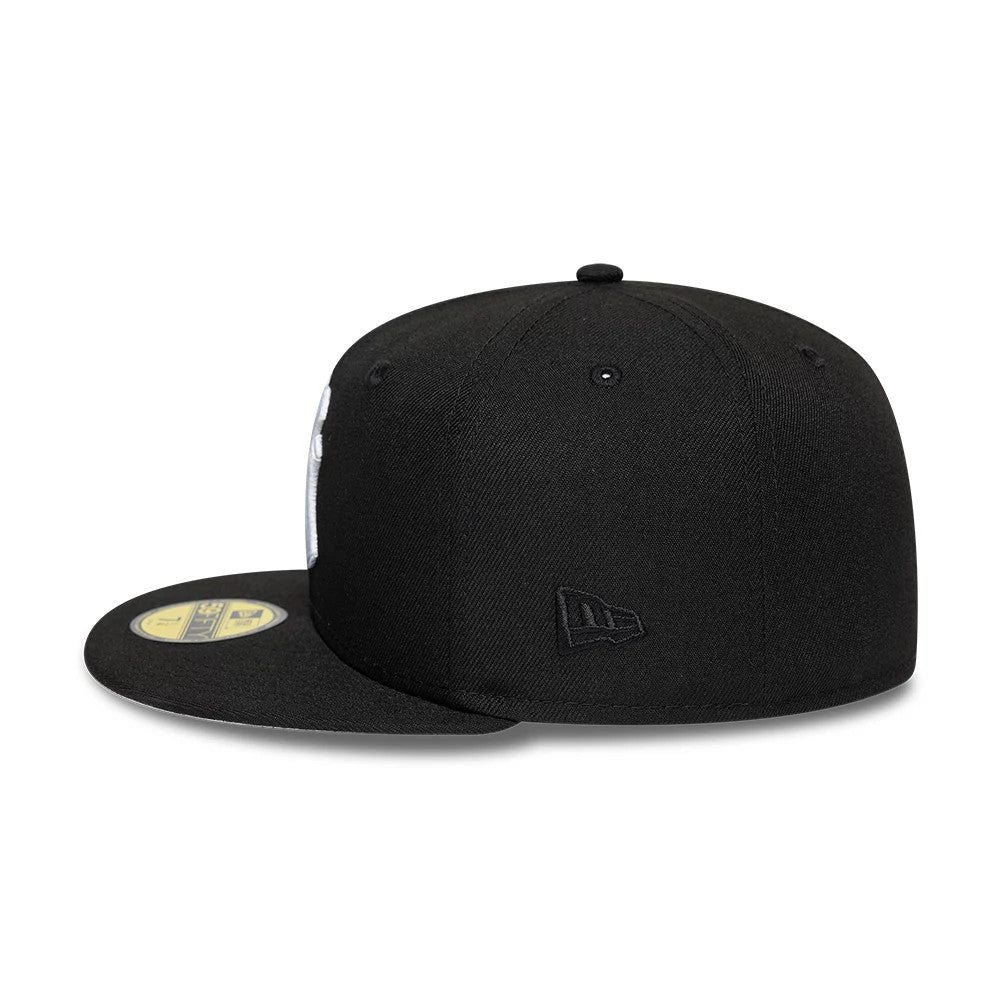 Pictured is this MLB Cooperstown New York Yankees 59FIFTY Fitted cap in black. 7