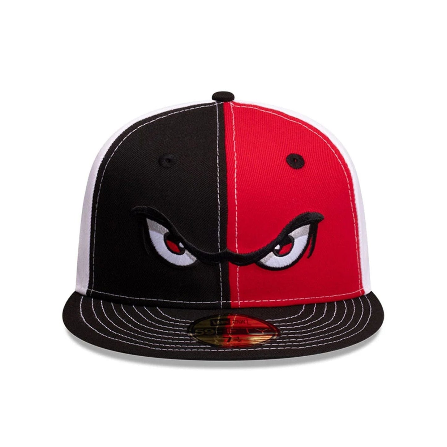 Pictured is this MiLB Pinwheel Lake Elsinore Storm 59FIFTY Fitted cap in red. 3