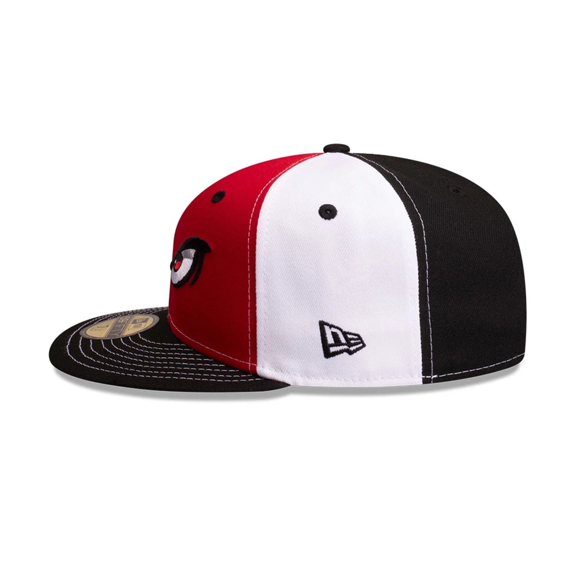 Pictured is this MiLB Pinwheel Lake Elsinore Storm 59FIFTY Fitted cap in red. 6