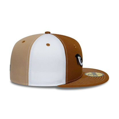 Pictured is this MiLB Pinwheel Lake Elsinore Storm 59FIFTY Fitted cap in Cream. 7