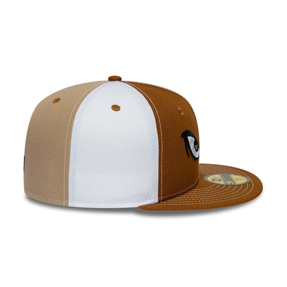Pictured is this MiLB Pinwheel Lake Elsinore Storm 59FIFTY Fitted cap in Cream. 7