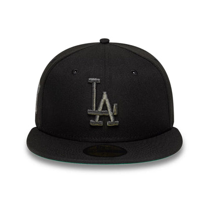 Pictured is this MLB Cooperstown LA Dodgers 59FIFTY Fitted cap in black. 3