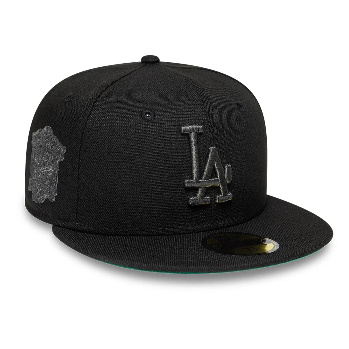 Pictured is this MLB Cooperstown LA Dodgers 59FIFTY Fitted cap in black. 1