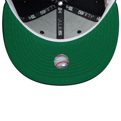 Pictured is this MLB Cooperstown New York Yankees 59FIFTY Fitted cap in navy. 2