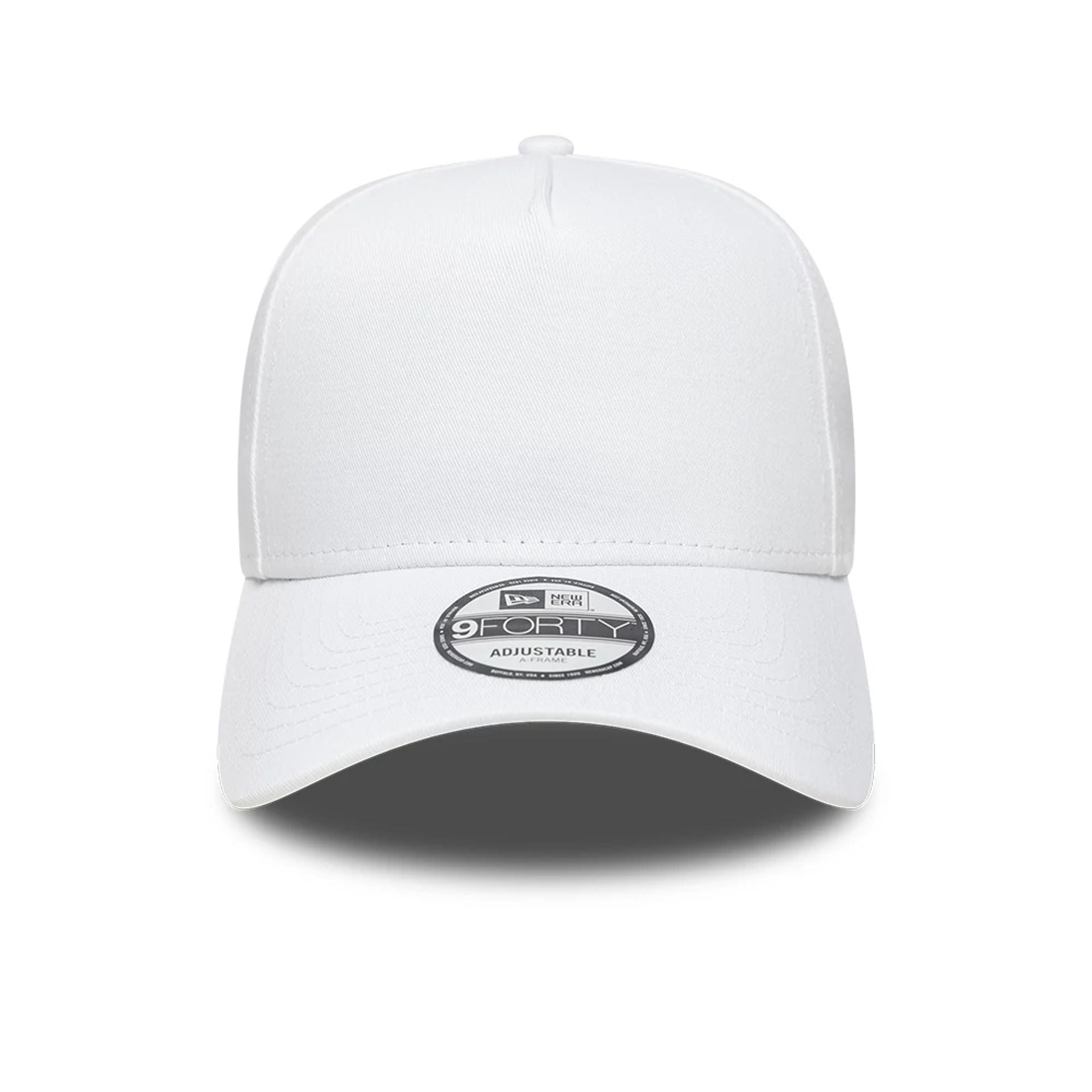 This is a New Era White 9FORTY A-Frame Adjustable Cap 3