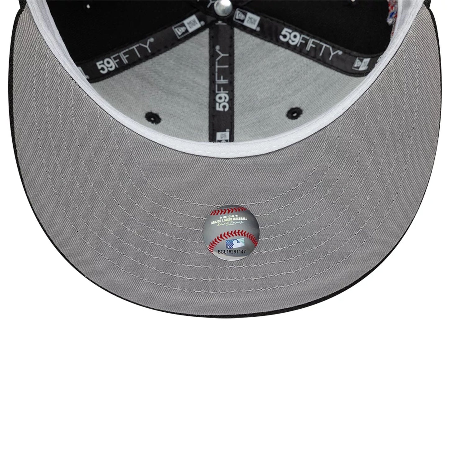 Pictured is this MLB Cooperstown Chicago White Sox 59FIFTY Fitted cap in black. 2
