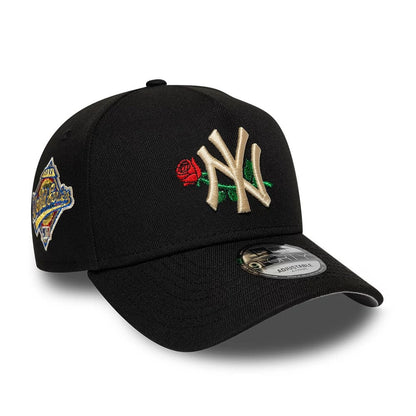 Pictured is this MLB Rose New York Yankees 9FORTY A-Frame cap in black. 1