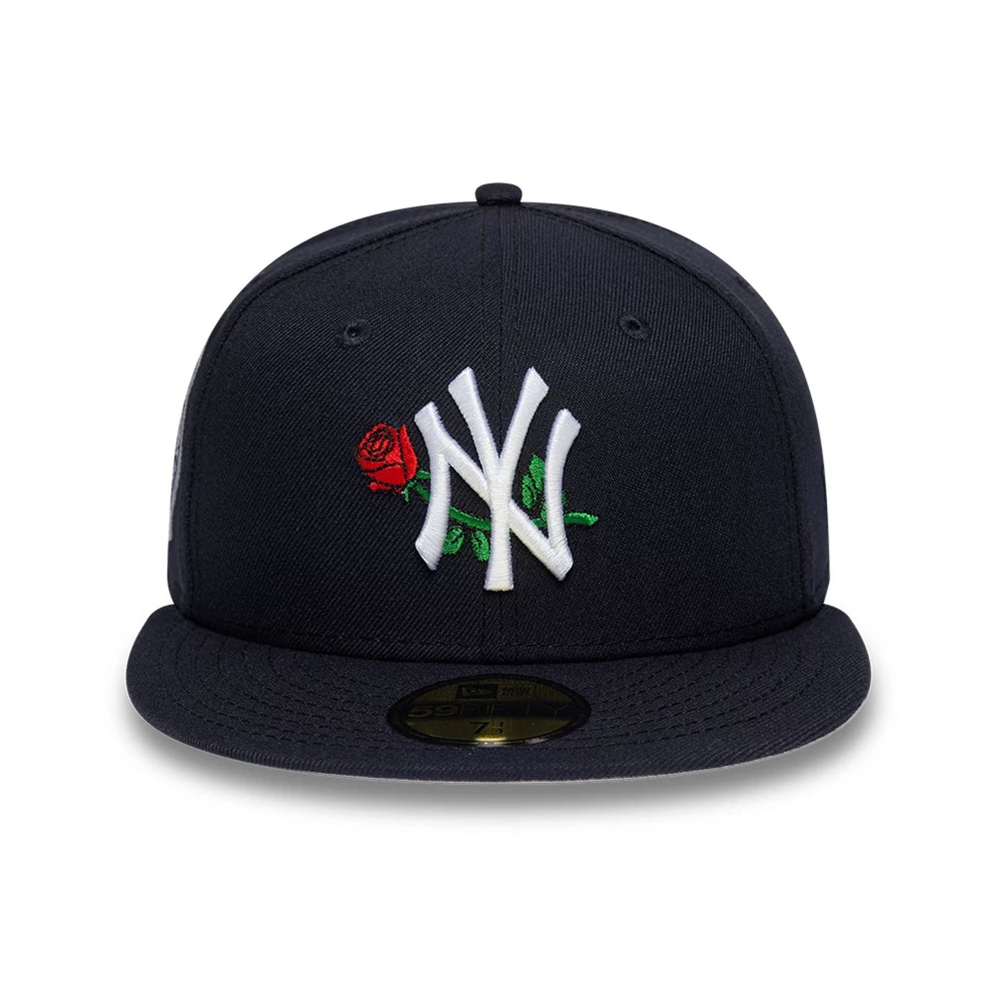 Pictured is this MLB Rose New York Yankees 59FIFTY Fitted cap in navy. 3