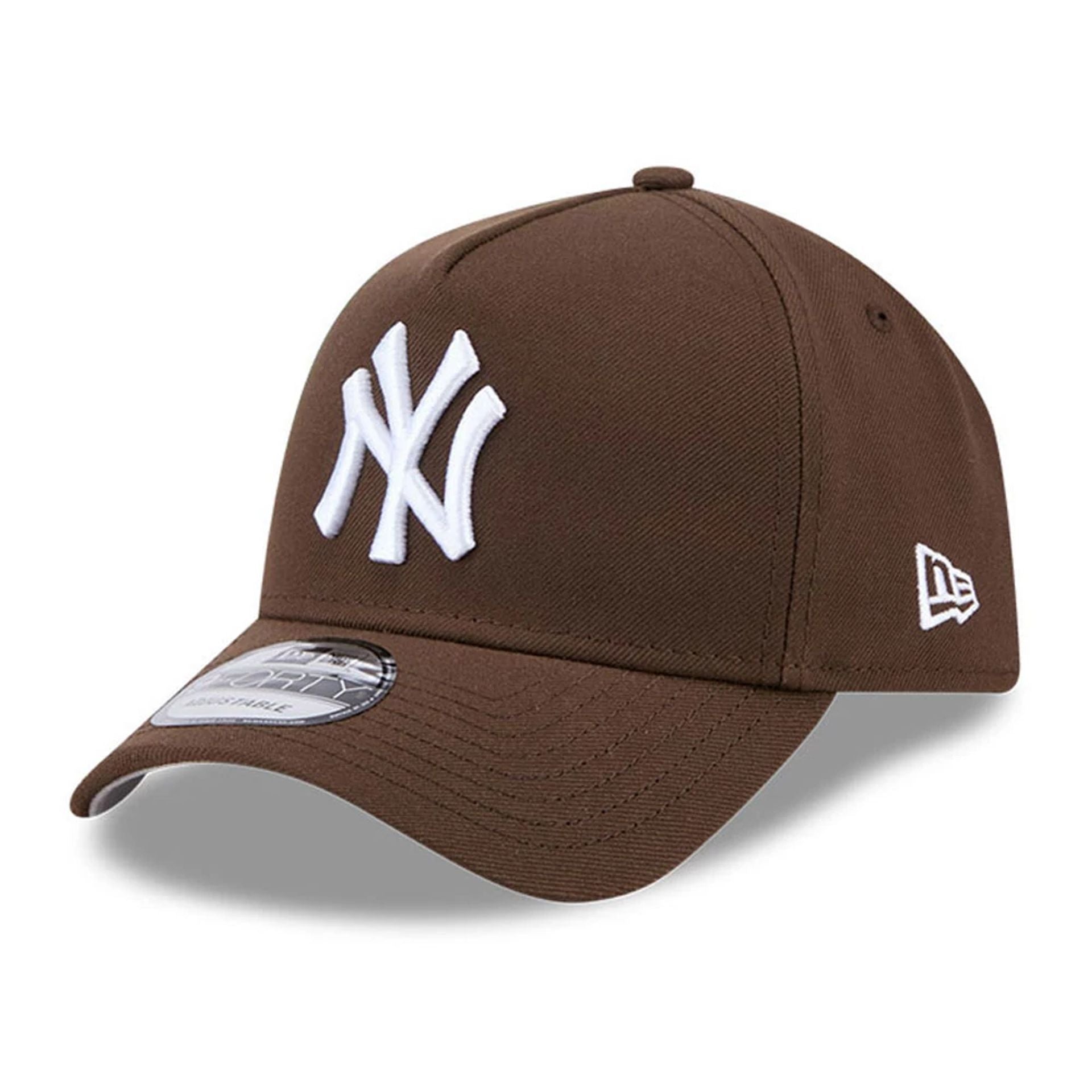 This is a New York Yankees MLB Dark Brown 9FORTY A-Frame Adjustable Cap 1