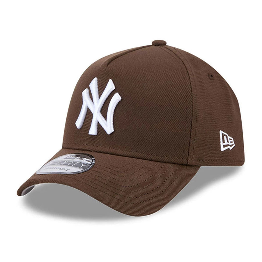 This is a New York Yankees MLB Dark Brown 9FORTY A-Frame Adjustable Cap 1