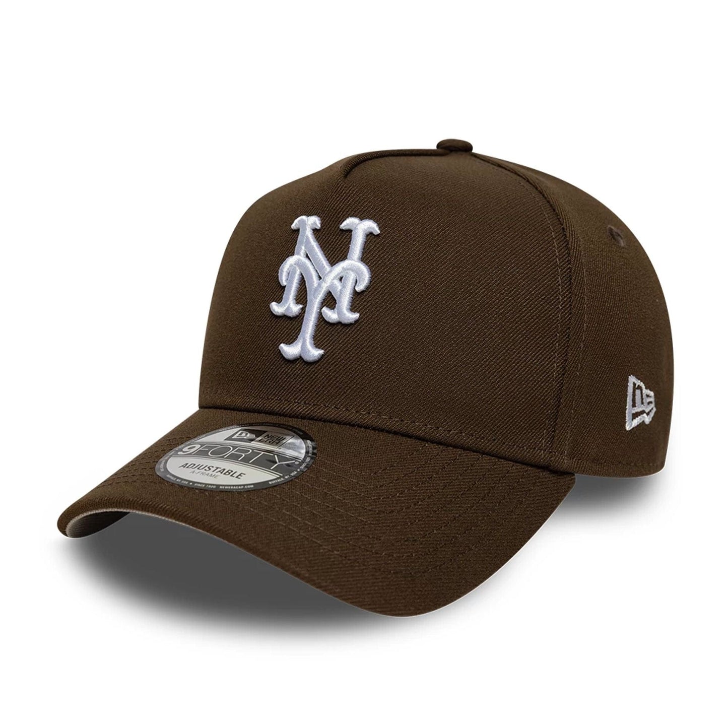 This is a New York Mets MLB Dark Brown 9FORTY A-Frame Adjustable Cap 1