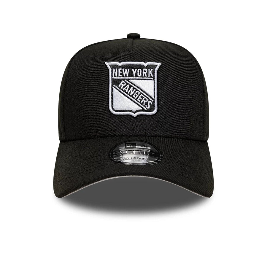 This is a New York Rangers NHL Black 9FORTY A-Frame Adjustable Cap 3