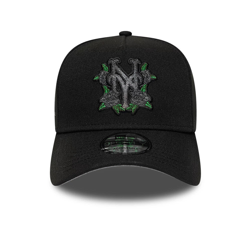 Pictured is this MLB New York Mets 9FORTY A-Frame cap in black. 3