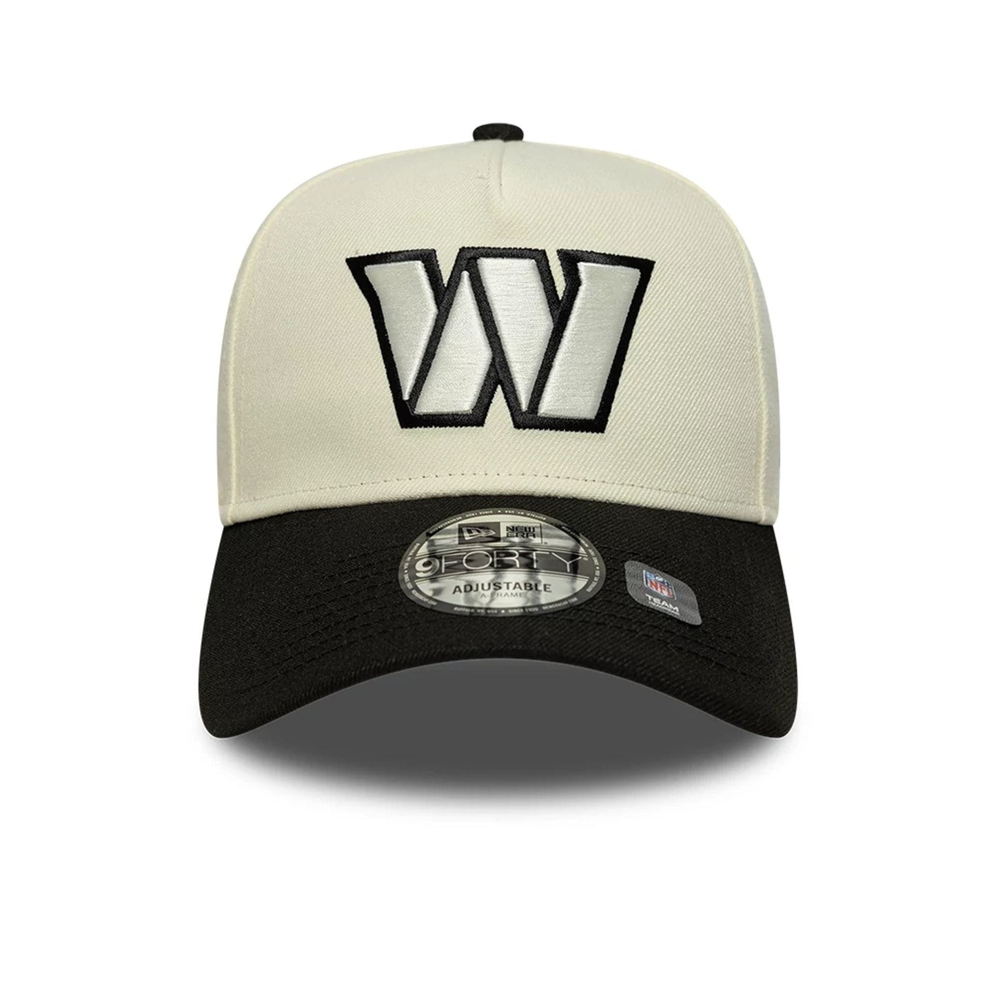 This is a Washington Commanders NFL White 9FORTY A-Frame Adjustable Cap 3