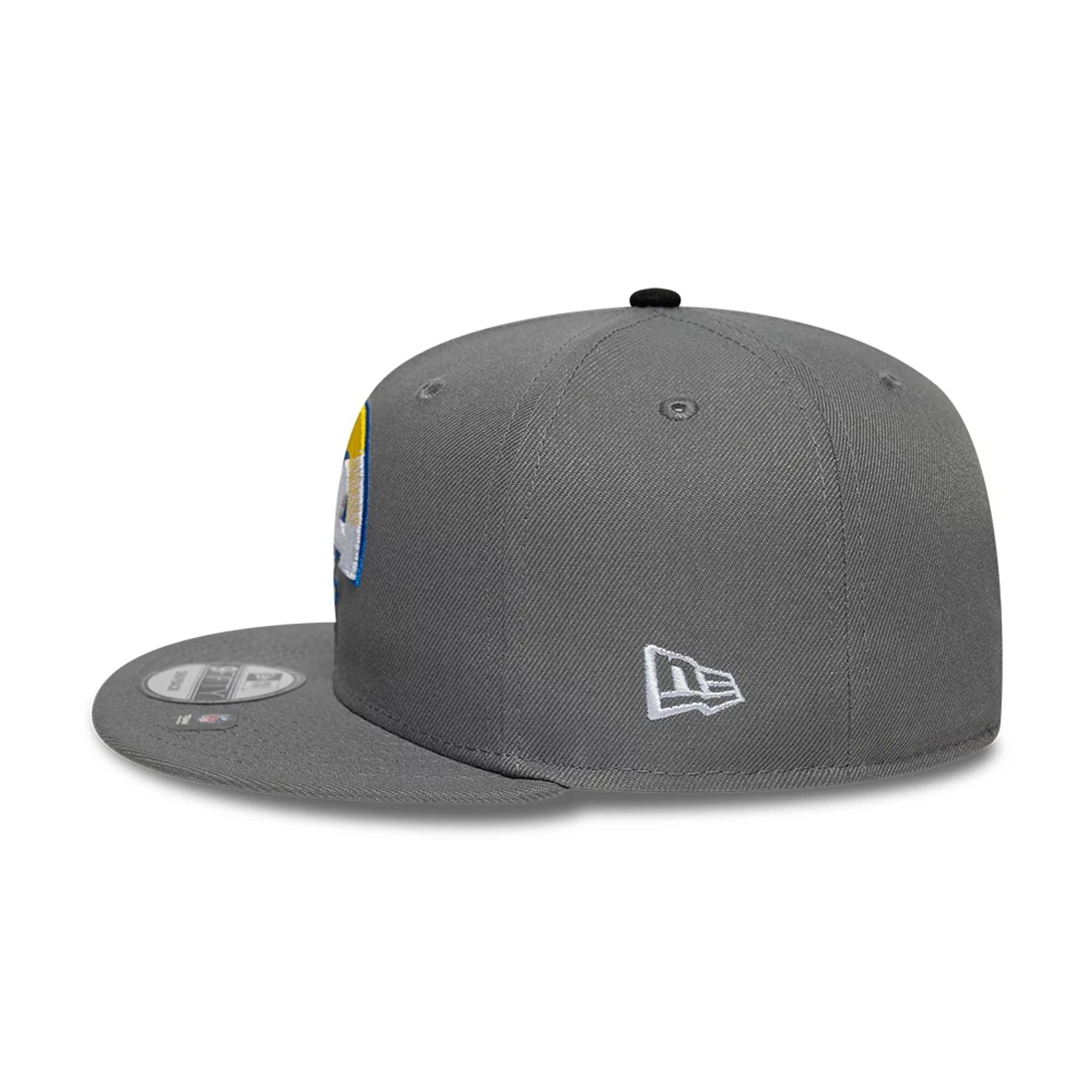 This is a LA Rams NFL Grey 9FIFTY Snapback Adjustable Cap 6