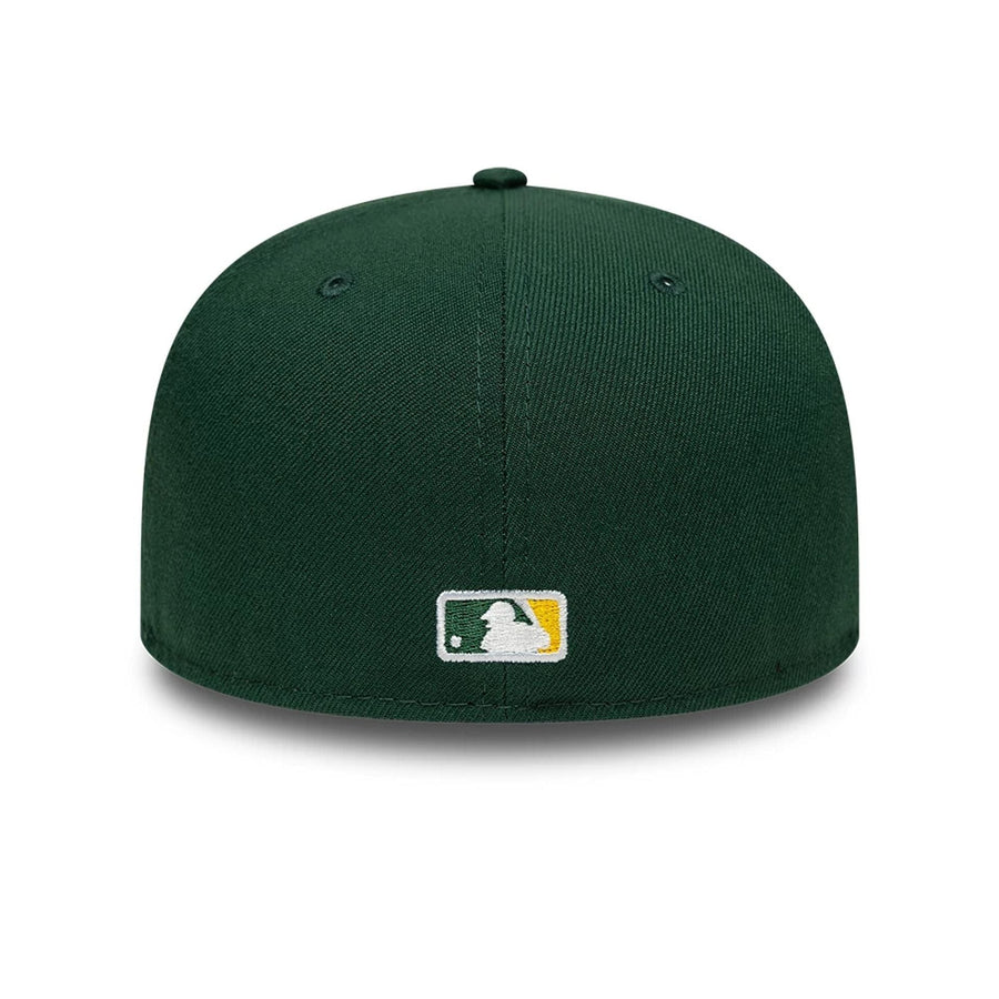 Pictured is this MLB Athletics 59FIFTY Fitted cap in dark green. 5