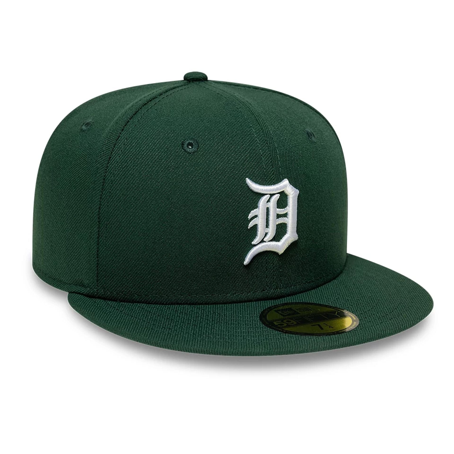 Pictured is this MLB Detroit Tigers 59FIFTY Fitted cap in dark green. 4