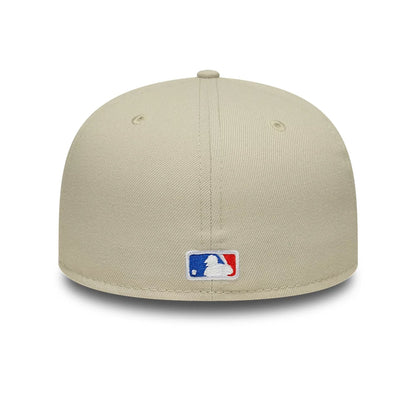 Pictured is this MLB Atlanta Braves 59FIFTY Fitted cap in beige. 5
