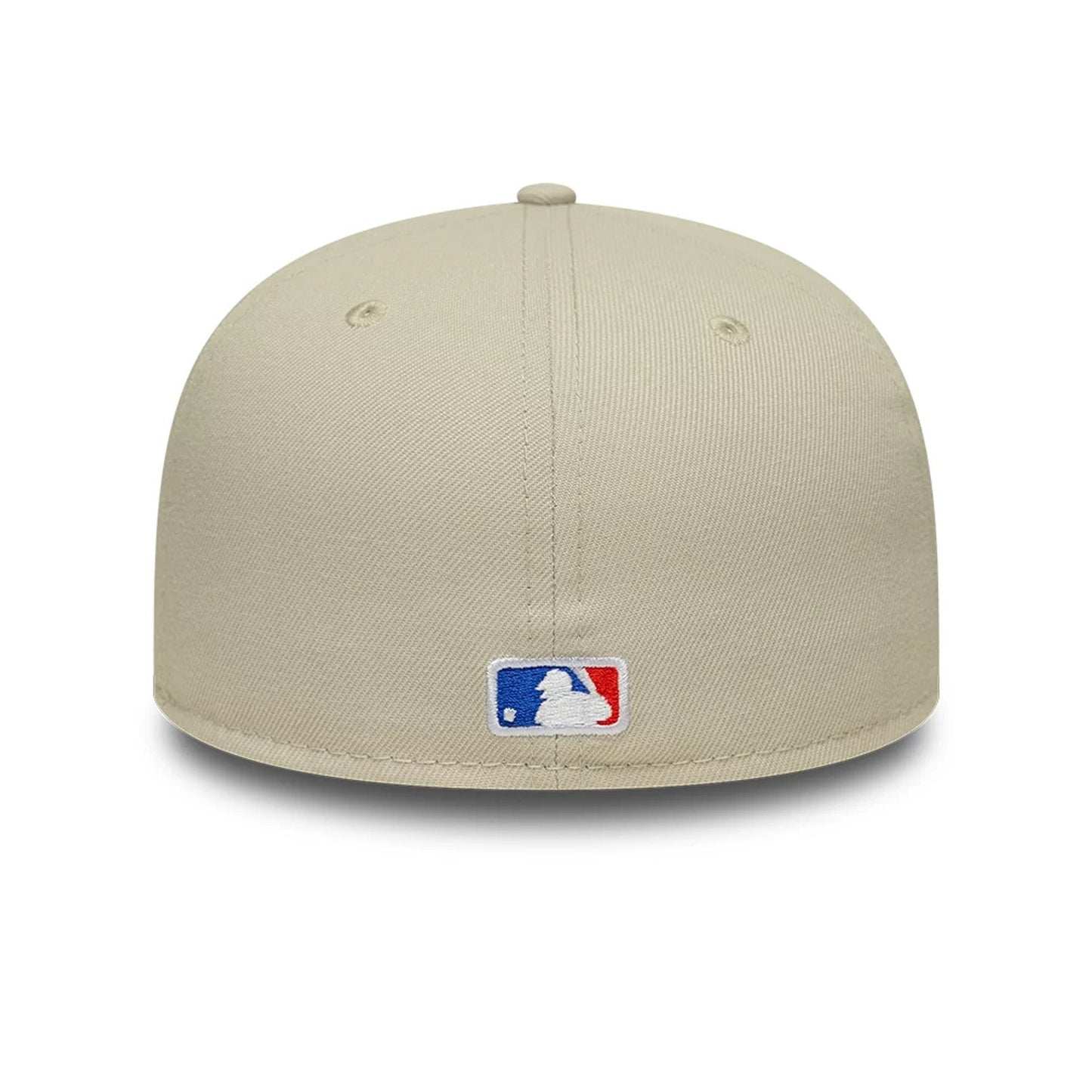 Pictured is this MLB Atlanta Braves 59FIFTY Fitted cap in beige. 5