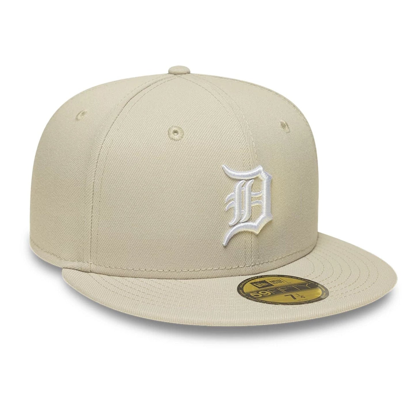 Pictured is this MLB Detroit Tigers 59FIFTY Fitted cap in beige. 4