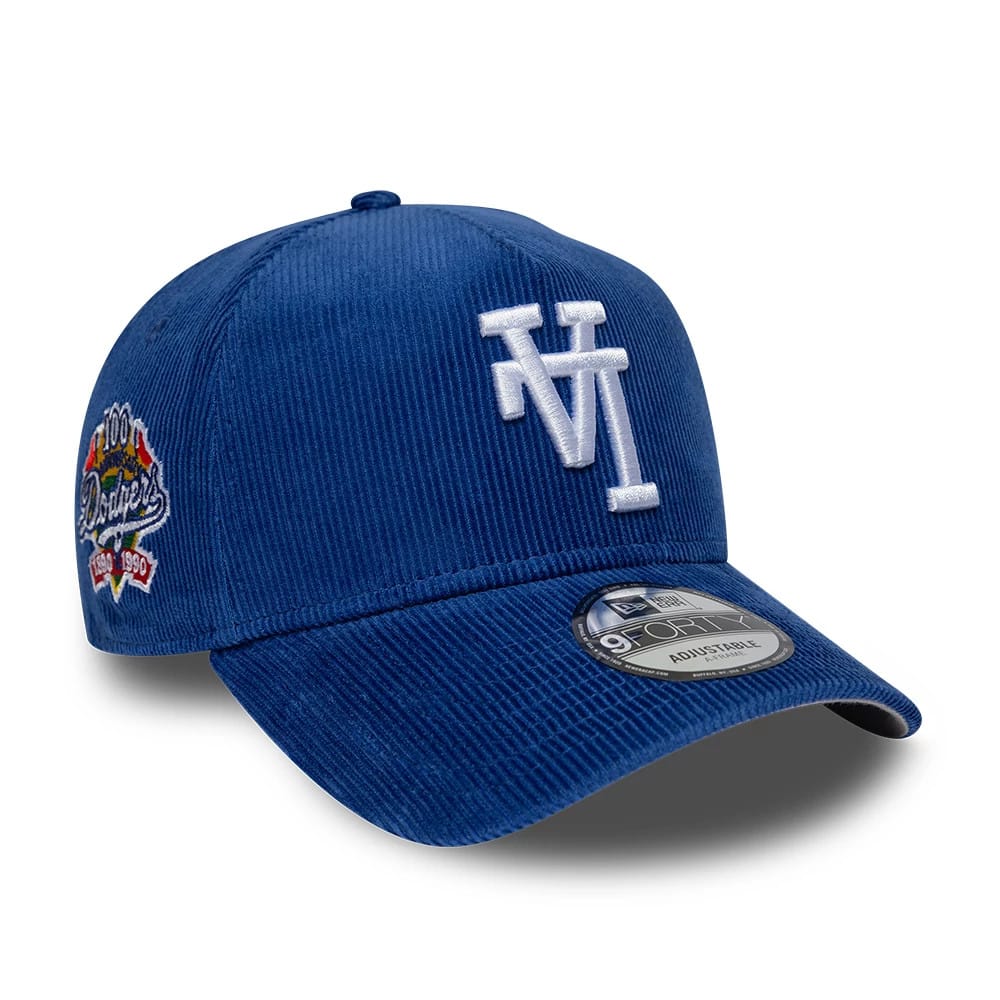 Pictured is this MLB Upside Down LA Dodgers 9FORTY A-Frame cap in dark blue. 1