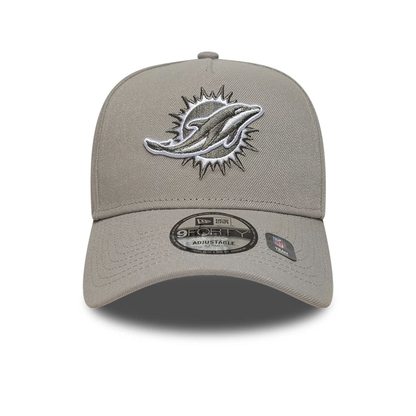 This is a Miami Dolphins NFL Grey 9FORTY A-Frame Adjustable Cap 2