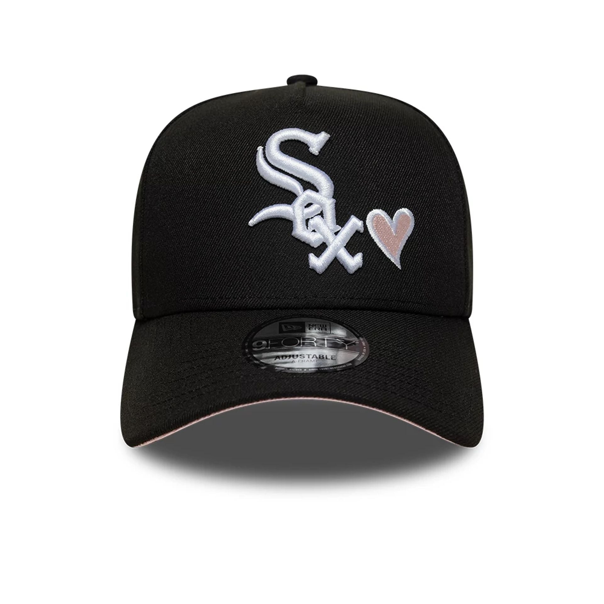 This is a Chicago White Sox MLB Heart Black 9FORTY A-Frame Adjustable Cap 3