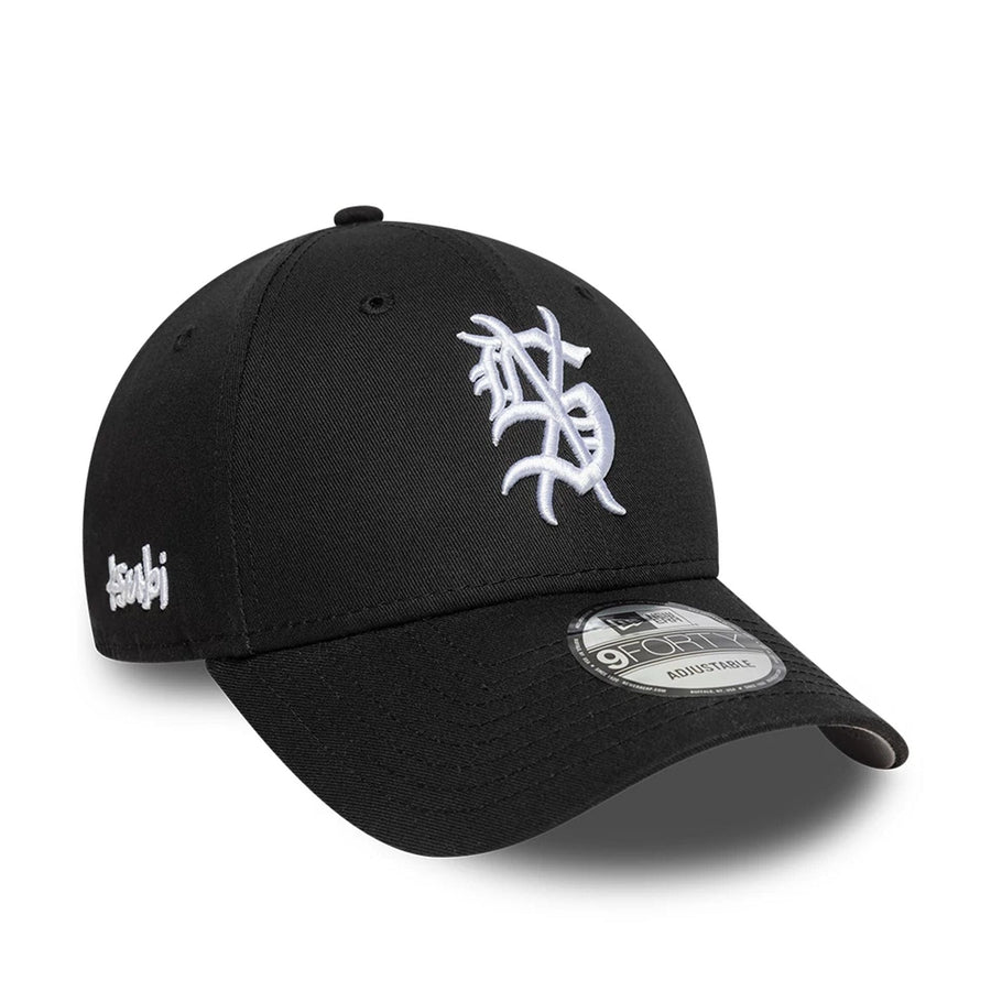 This is a Ksubi X New Era Black 9FORTY Adjustable Cap 1