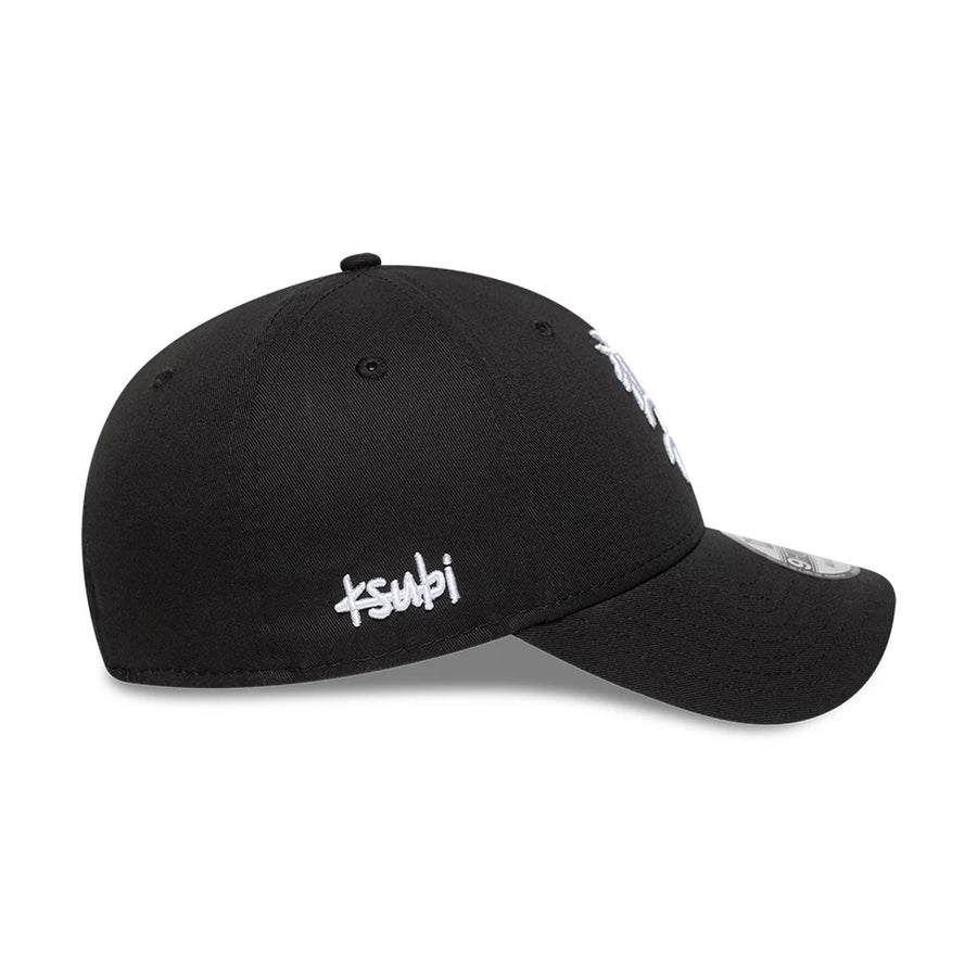 This is a Ksubi X New Era Black 9FORTY Adjustable Cap 6