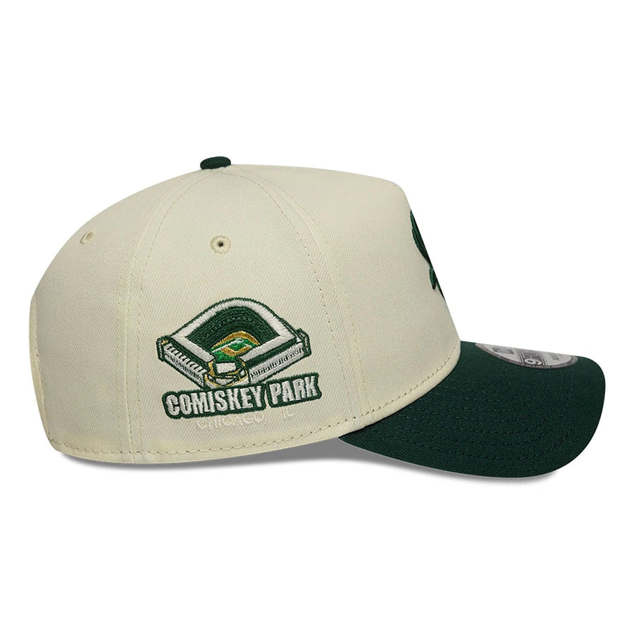 This is a Chicago White Sox Chrome And Dark Green White 9FORTY A-Frame Adjustable Cap 5