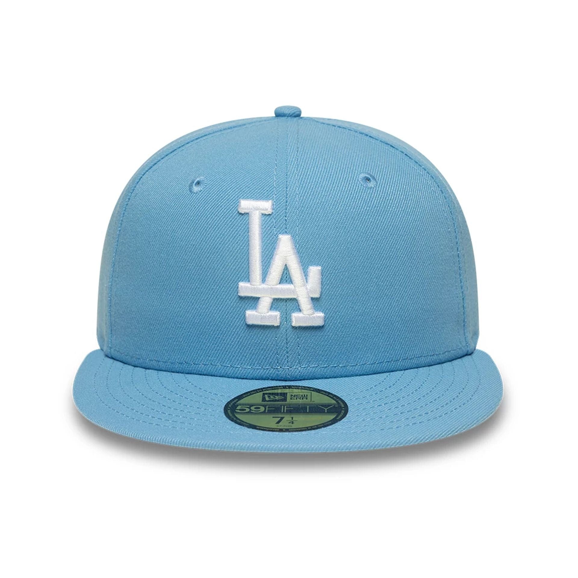 Pictured is this MLB LA Dodgers 59FIFTY Fitted cap in pastel blue. 3